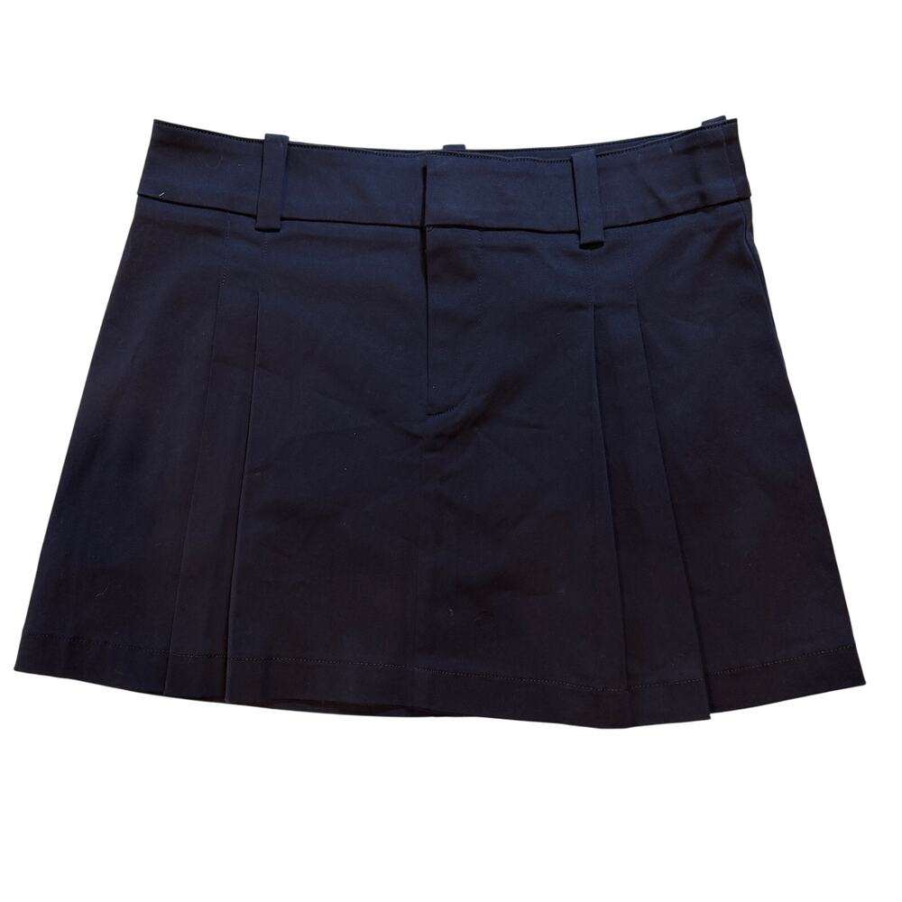 Aritzia Sunday Best Navy Blue Pleated Mini Skirt Size 6
